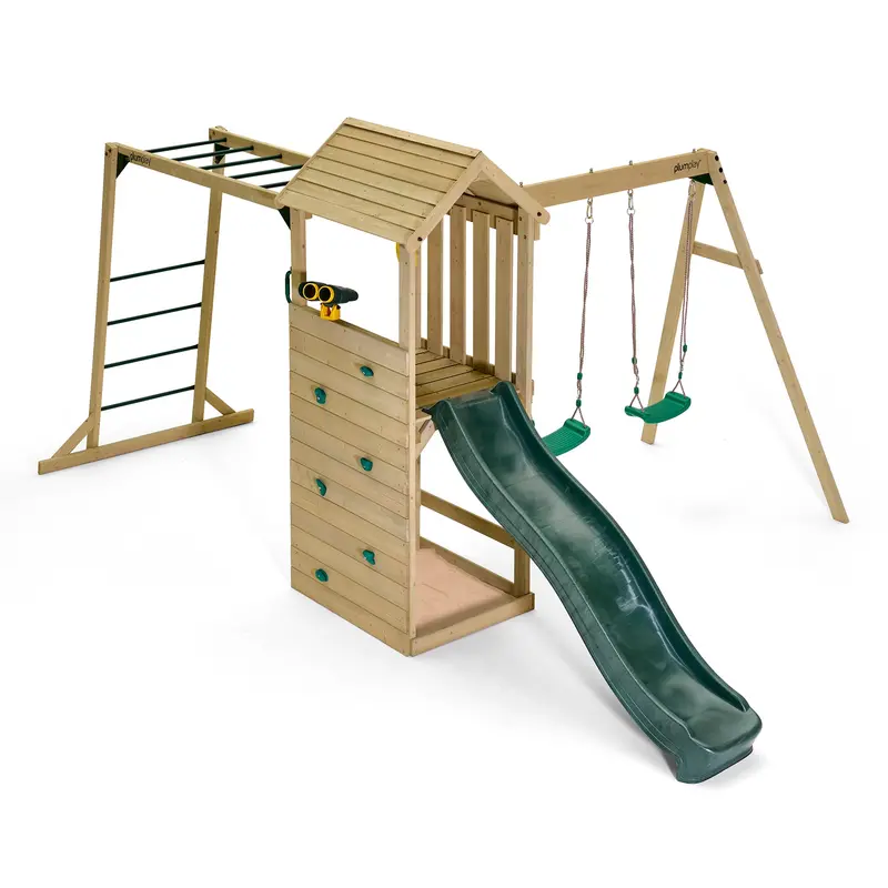 Plum Play Lookout Tower Colour Pop Play Centre With Swings & Monkey Bars 1