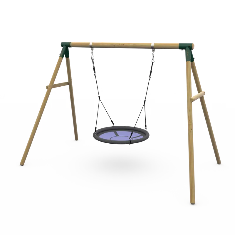 Plum Wooden Nest Swing Set – Spider Monkey® Design 1