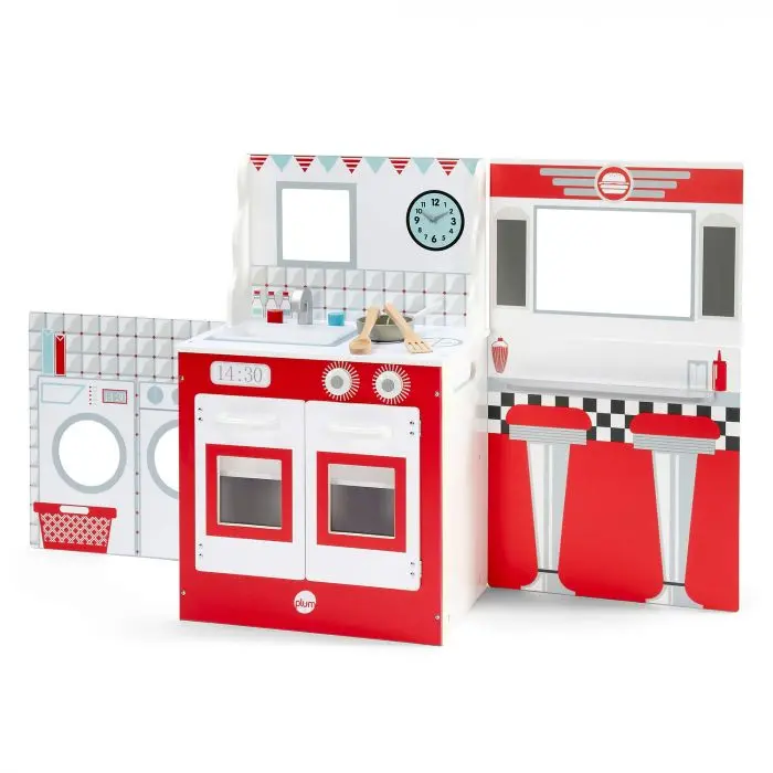 Plumplay 3-In-1 Playhouse: Kitchen, Dining Area & Mini Theatre 1