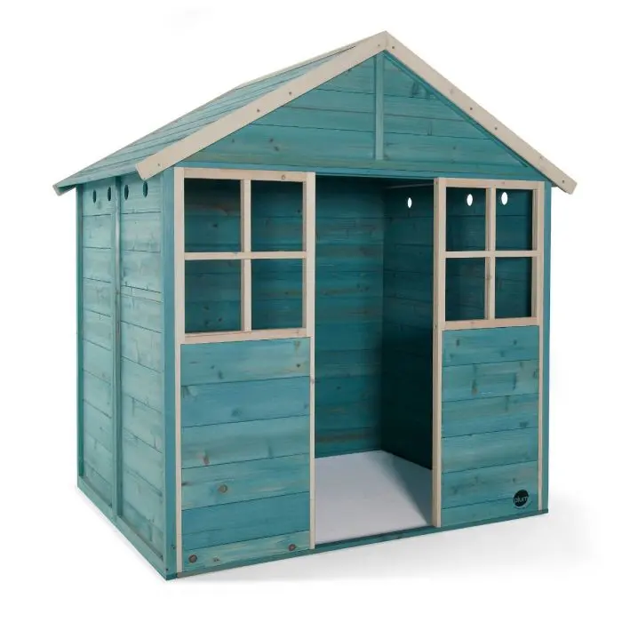 Plumplay Teal Wooden Garden Cubby House 1