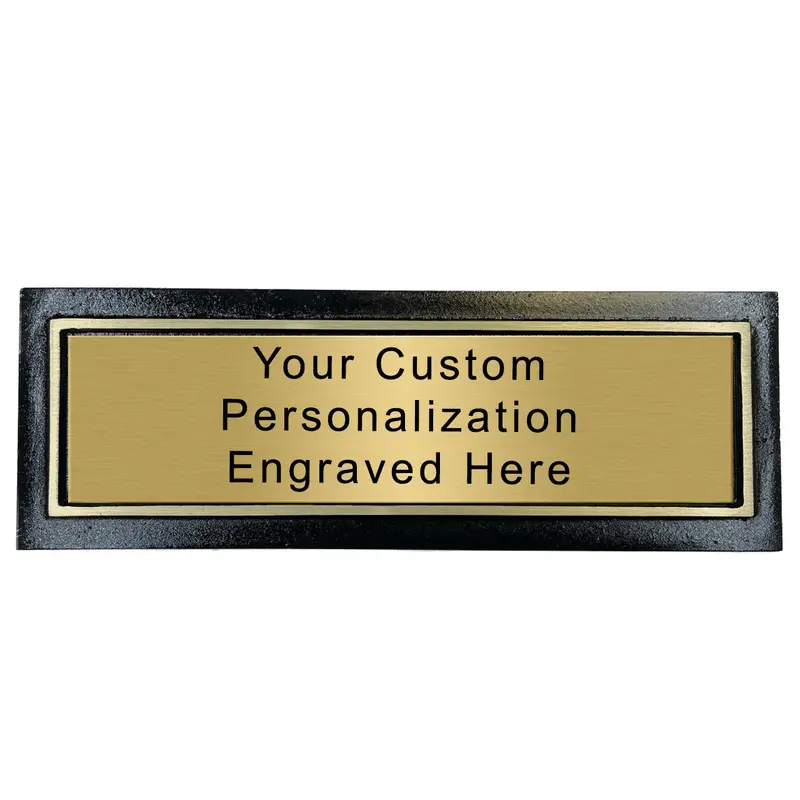 Premium Gold-Finished Outdoor Bench Memorial Plaque 1