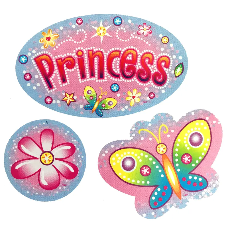 Princess-Themed Wall Decal Kit – Floral & Butterfly Cutouts (14 Inches) 1