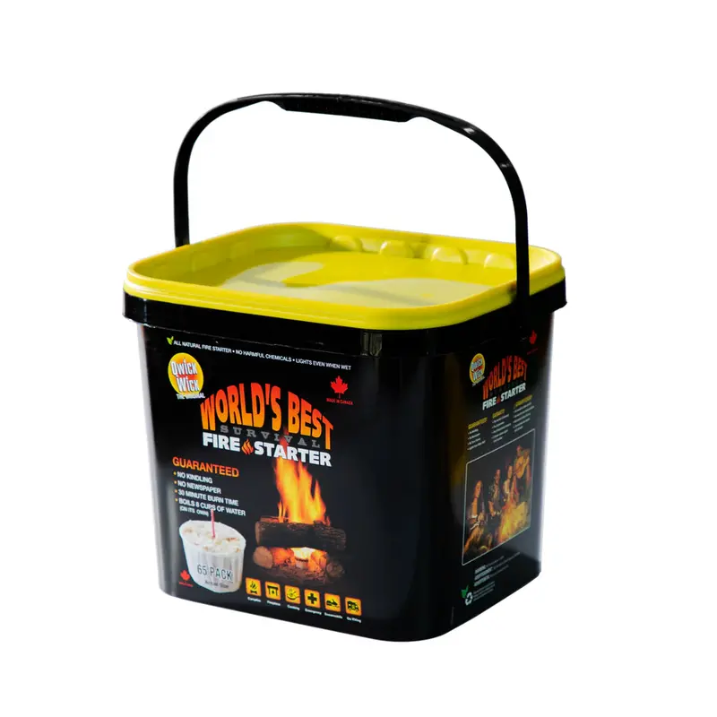 Qwick Wick Fire Starters – Bulk Bucket (65 Count) 1