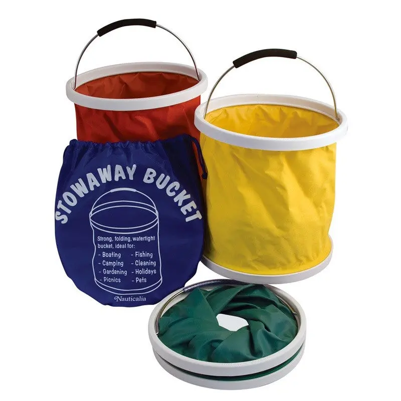Red Foldable Stowaway Bucket For Easy Transport 1