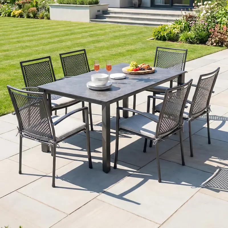 Reno Contemporary 7-Piece Patio Dining Set 1