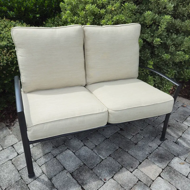 Reno Deep-Seating Outdoor Loveseat – Includes Weatherproof Cushion Set 1