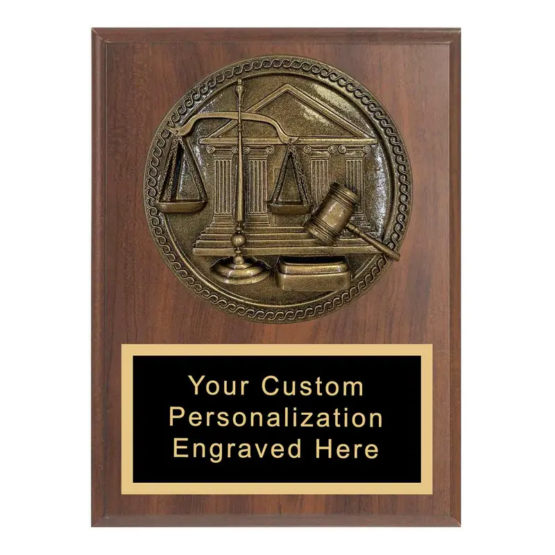 Scales Of Justice Themed Recognition Plaque 1