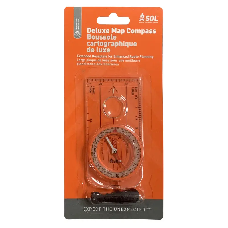 Sol Deluxe Baseplate Map Compass With Declination Adjustment 1