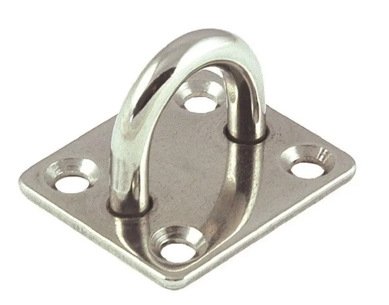Stainless Steel Square Eye Plate – Flat-Mount Rigging Anchor Point 1