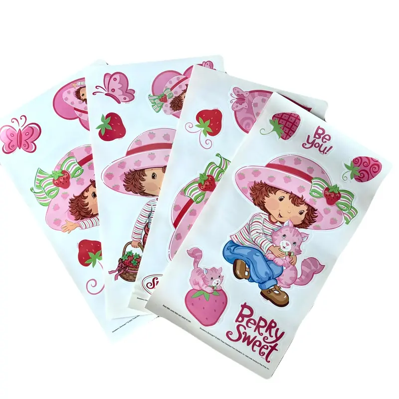 Strawberry Shortcake Wall Sticker Set – Four Sheets Of Berry-Themed, Peel-And-Stick Decals (2003) 1