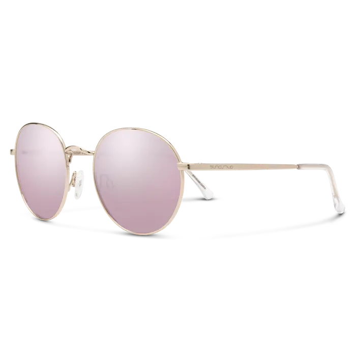 Suncloud Bridge City Sunglasses – Rose Gold Frame With Pink Gold Mirror Lens 1
