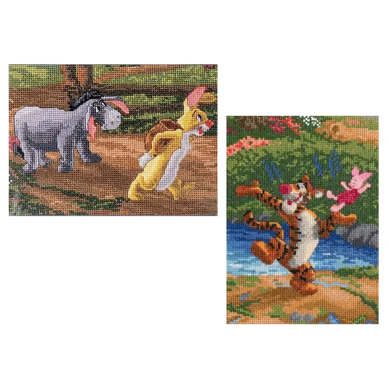 Thomas Kinkade Disney Dreams Cross-Stitch Kit – Winnie The Pooh Vignette (5" X 7") 1