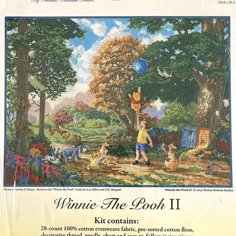 Thomas Kinkade Disney Dreams: Winnie The Pooh Ii Vignette – 16" X 12" Cross-Stitch Kit 1