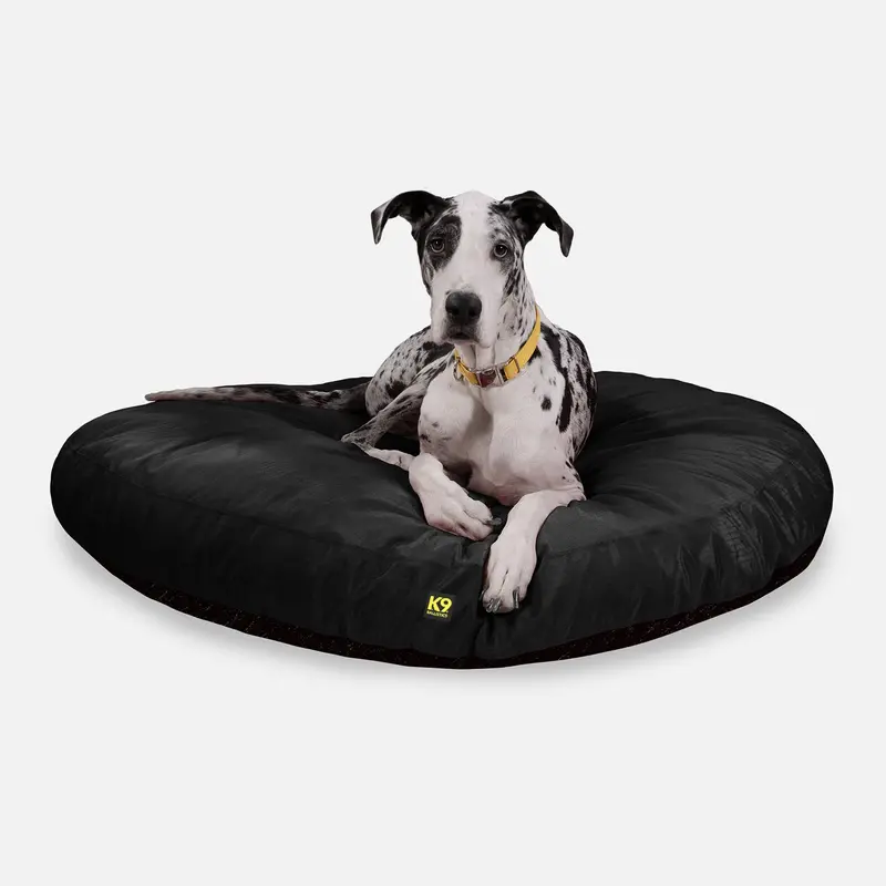 Tough Ripstop Round Pillow Dog Bed – Cozy, Low-Profile Sleeping Surface 19