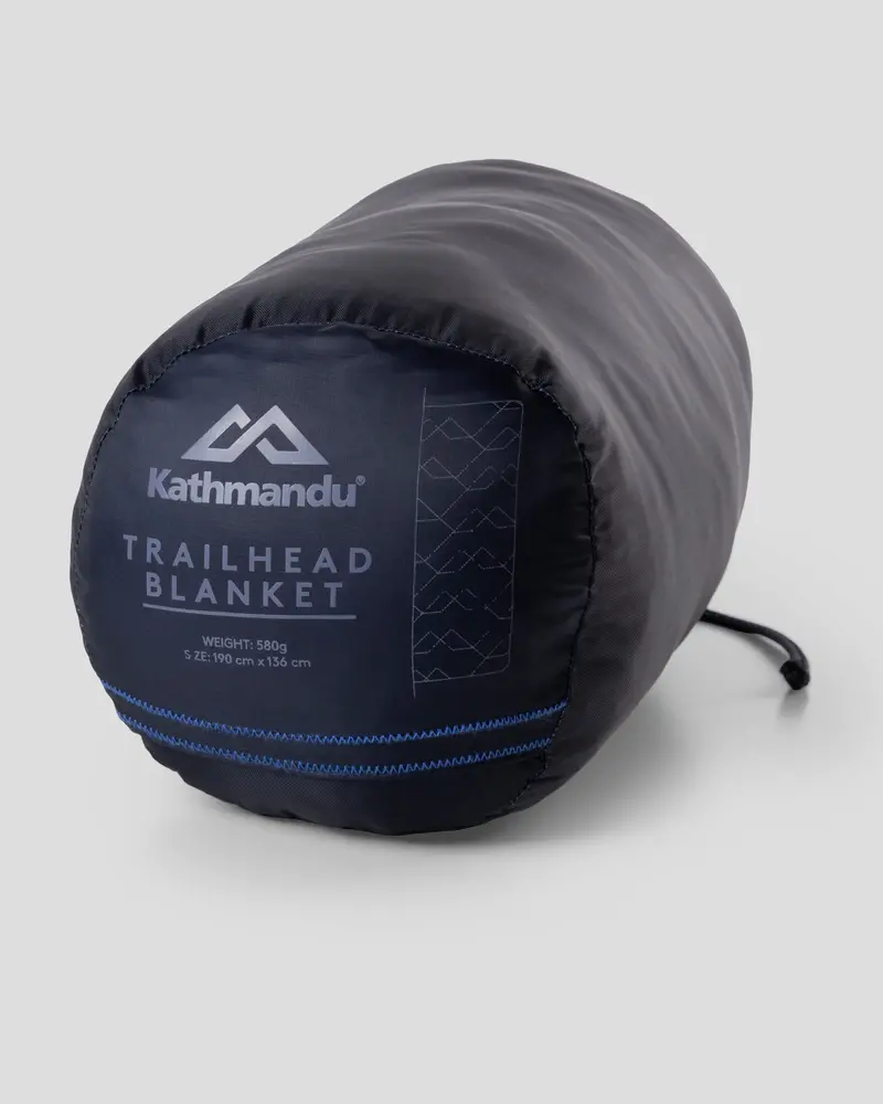 Trailhead Throw Blanket In Pure Navy And Light Navy 1