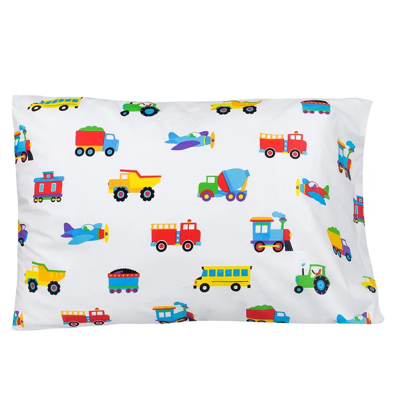 Transportation-Themed Cotton Pillowcase For Children – 20X30 Inches 1