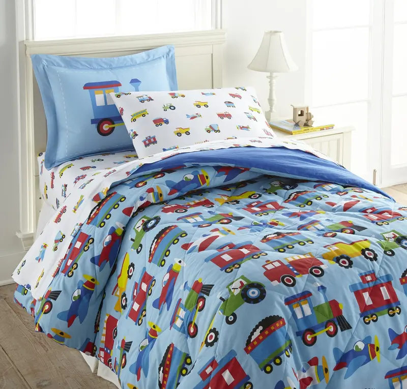 Transportation-Themed Toddler Bed-In-A-Bag Set – Twin Or Crib Size 1