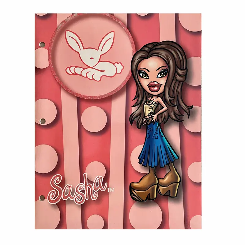 Vintage Bratz Sasha Pink School Folder – Two-Pocket Stationery, 9.25" X 12", Collector Edition 1