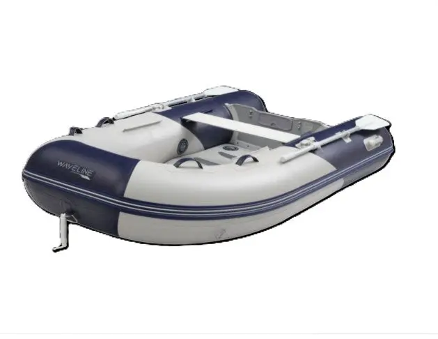 Waveline Inflatable Boat With Rigid V-Hull Airdeck And Reinforced Solid Transom 1