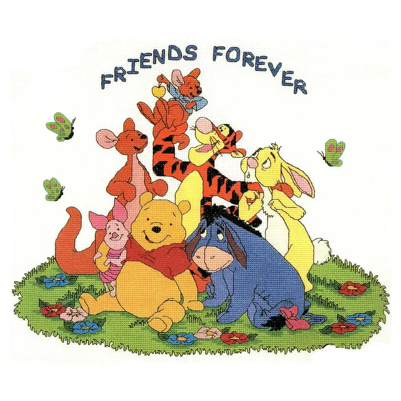 Winnie The Pooh 'Friends Forever' Seven-Character Cross Stitch Kit — Designer Stitches H48 (2000) 1