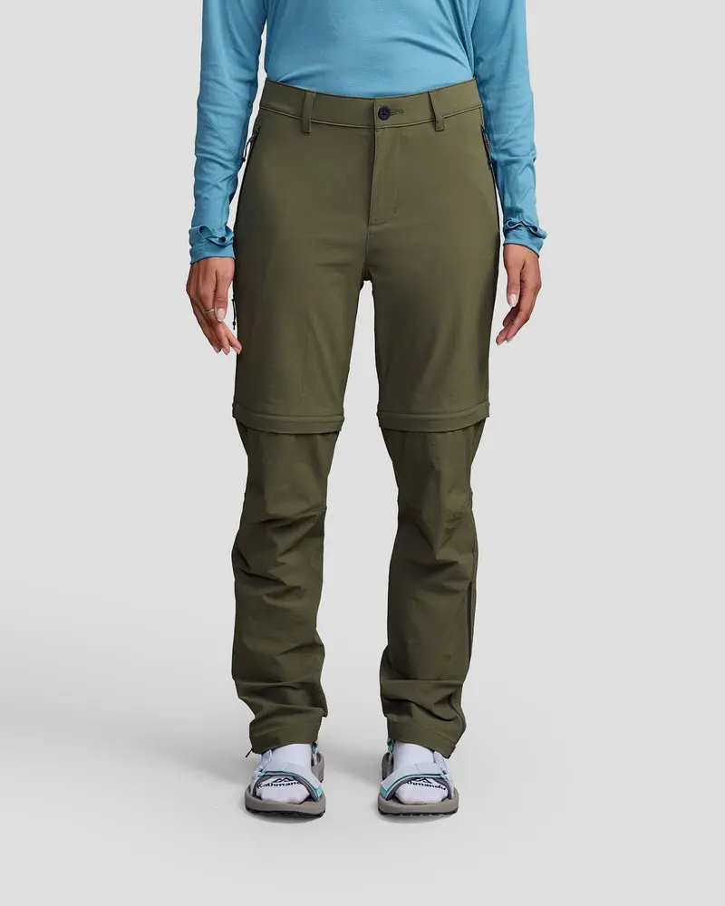 Women'S Ridge Convertible Hiking Pants – Light Moss 1