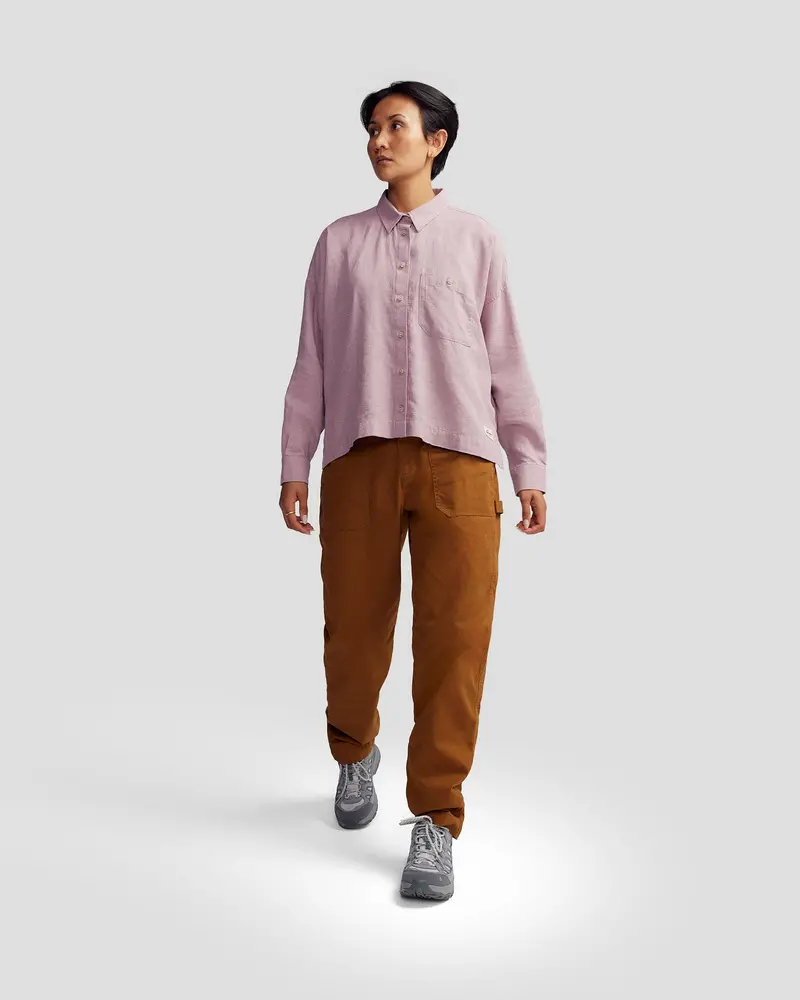 Women’S Weekend Cotton Pants – Soft Cotton Blend In Bark Taupe 1