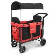 Wonderfold W2 Double-Seat Stroller Wagon – Poppy Red (Preorder) 1