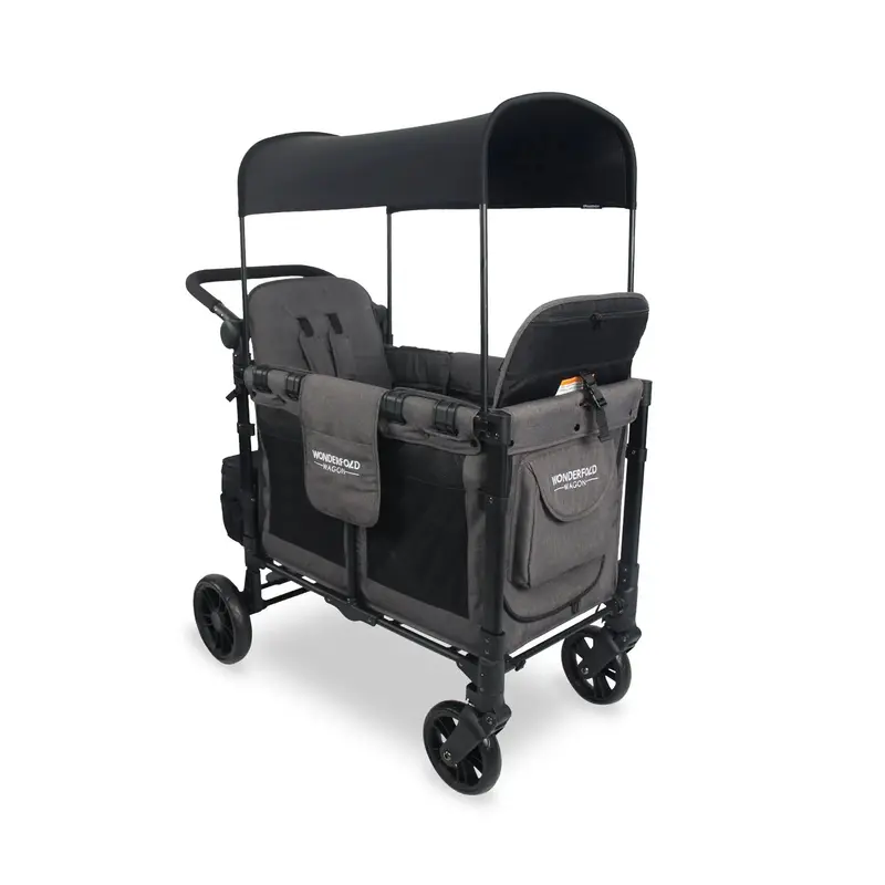 Wonderfold W2 Elite 2-Seater Multi-Function Stroller Wagon – Gray 1