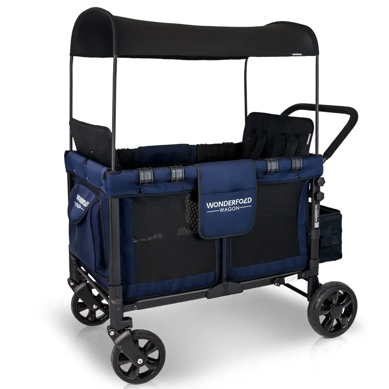 Wonderfold W4 4-Seater Stroller Wagon – Noble Navy 1
