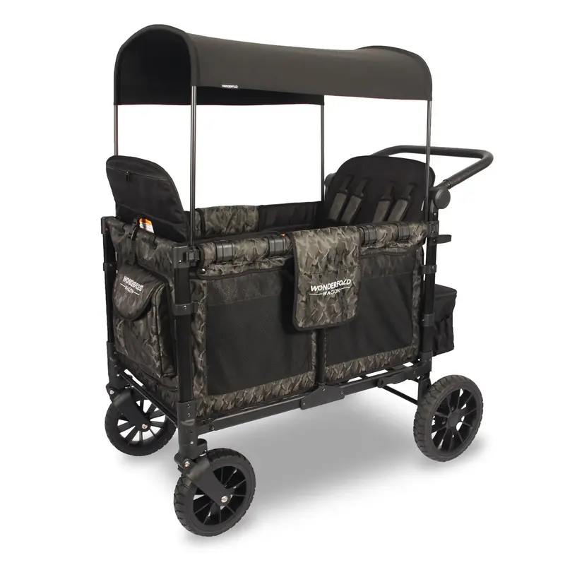Wonderfold W4 Luxe Quad-Seat Stroller Wagon – Shadow Green Camo (Preorder) 1
