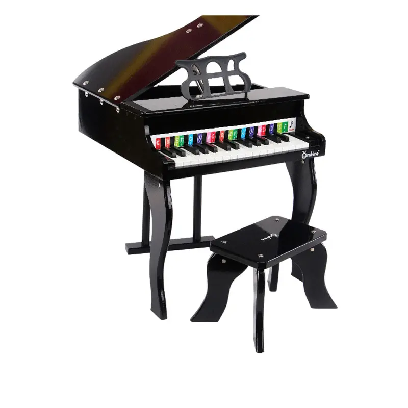 Wooden Mini Grand Piano Toy – 30-Key Pretend Play Instrument In Classic Style 1