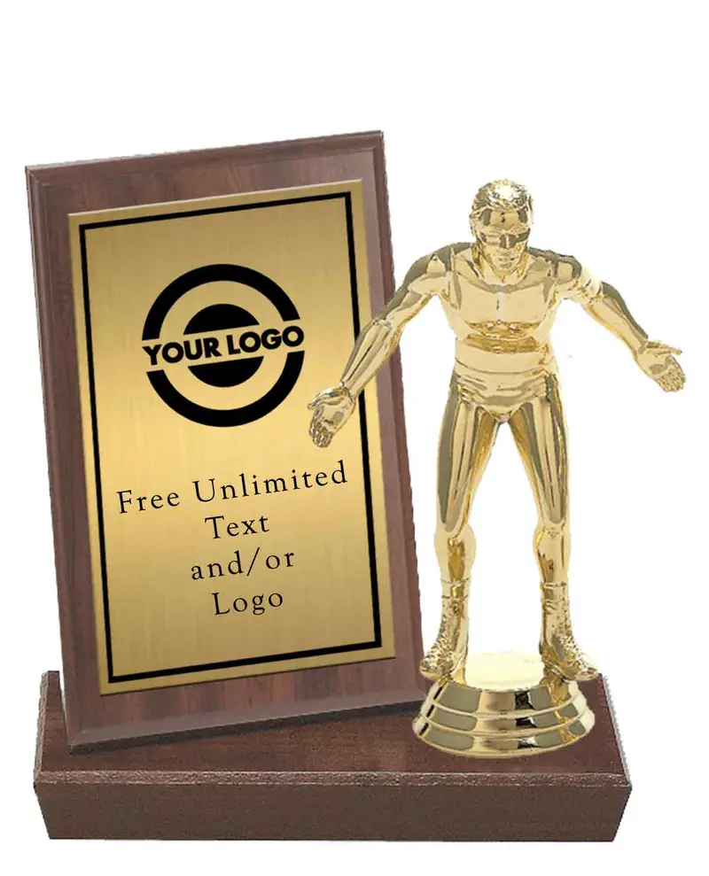 Wrestling Mvp Plaque With 3D Figure 1