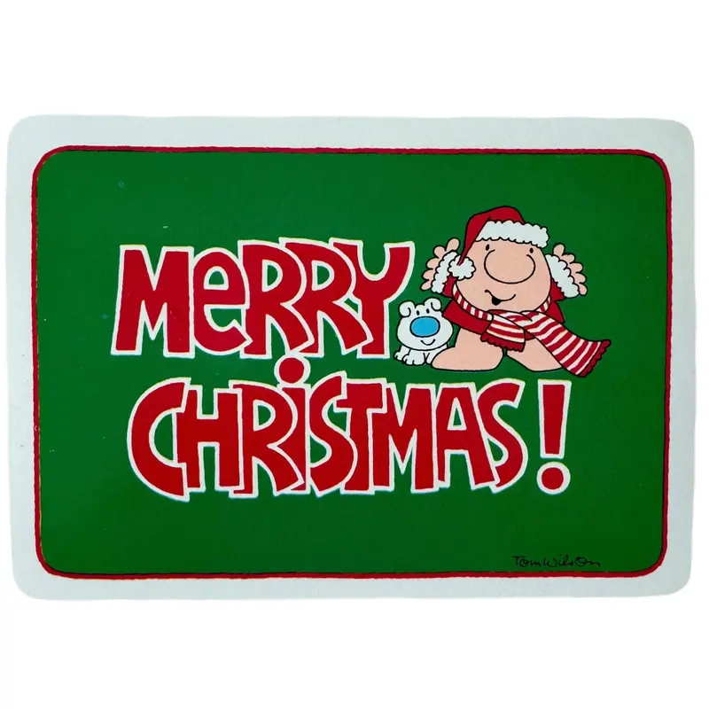 Ziggy & Fuzz Santa Christmas Postcard – Tom Wilson Vintage Greeting Card (1983) 1